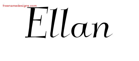 Elegant Name Tattoo Designs Ellan Free Graphic