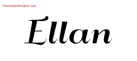 Art Deco Name Tattoo Designs Ellan Printable