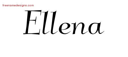 Elegant Name Tattoo Designs Ellena Free Graphic