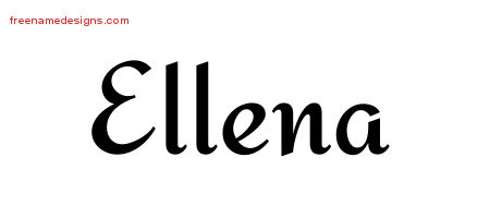 Calligraphic Stylish Name Tattoo Designs Ellena Download Free