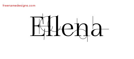 Decorated Name Tattoo Designs Ellena Free