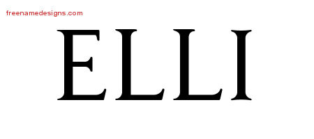 Regal Victorian Name Tattoo Designs Elli Graphic Download