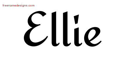 Calligraphic Stylish Name Tattoo Designs Ellie Download Free