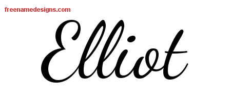 Lively Script Name Tattoo Designs Elliot Free Download