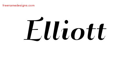 Art Deco Name Tattoo Designs Elliott Graphic Download