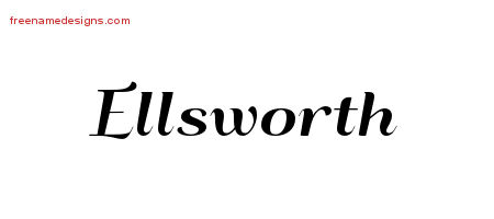 Art Deco Name Tattoo Designs Ellsworth Graphic Download
