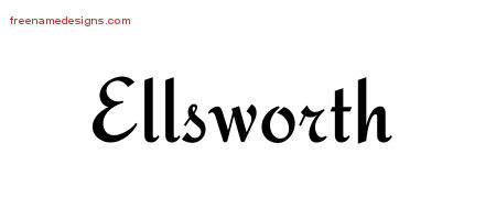 Calligraphic Stylish Name Tattoo Designs Ellsworth Free Graphic