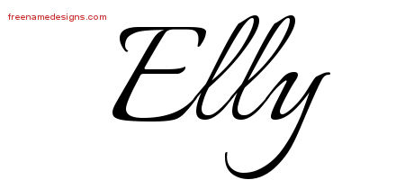 Calligraphic Name Tattoo Designs Elly Download Free
