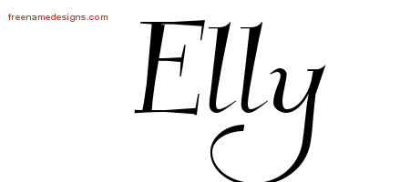 Elegant Name Tattoo Designs Elly Free Graphic