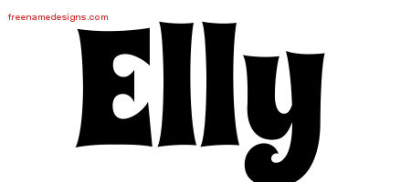 Groovy Name Tattoo Designs Elly Free Lettering