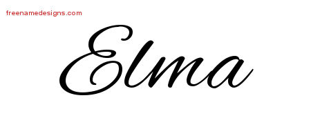 Cursive Name Tattoo Designs Elma Download Free