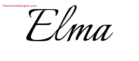 Calligraphic Name Tattoo Designs Elma Download Free