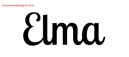 Handwritten Name Tattoo Designs Elma Free Download