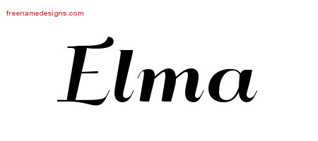 Art Deco Name Tattoo Designs Elma Printable