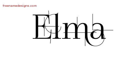 Decorated Name Tattoo Designs Elma Free
