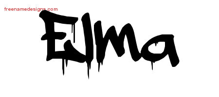 Graffiti Name Tattoo Designs Elma Free Lettering