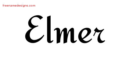 Calligraphic Stylish Name Tattoo Designs Elmer Download Free