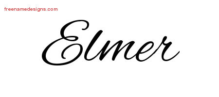 Cursive Name Tattoo Designs Elmer Free Graphic