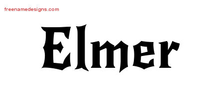 Gothic Name Tattoo Designs Elmer Free Graphic