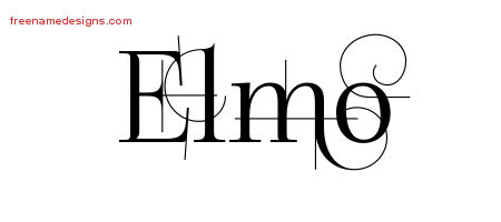 Decorated Name Tattoo Designs Elmo Free Lettering