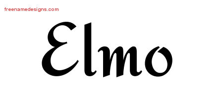 Calligraphic Stylish Name Tattoo Designs Elmo Free Graphic