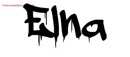 Graffiti Name Tattoo Designs Elna Free Lettering