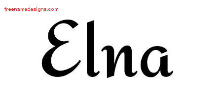 Calligraphic Stylish Name Tattoo Designs Elna Download Free