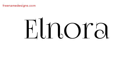 Vintage Name Tattoo Designs Elnora Free Download