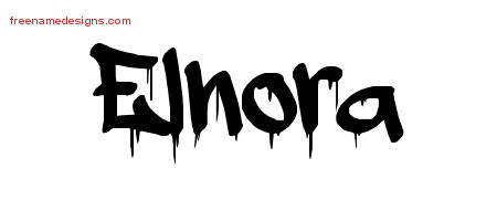 Graffiti Name Tattoo Designs Elnora Free Lettering