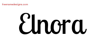Handwritten Name Tattoo Designs Elnora Free Download