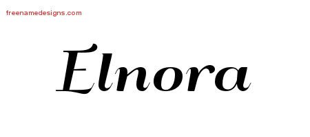 Art Deco Name Tattoo Designs Elnora Printable