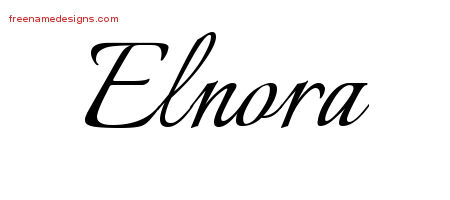 Calligraphic Name Tattoo Designs Elnora Download Free