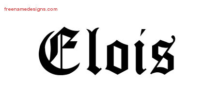 Blackletter Name Tattoo Designs Elois Graphic Download