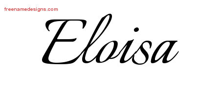 Calligraphic Name Tattoo Designs Eloisa Download Free