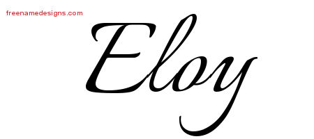 Calligraphic Name Tattoo Designs Eloy Free Graphic