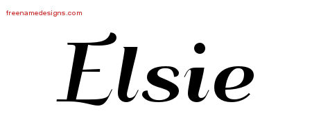 Art Deco Name Tattoo Designs Elsie Printable