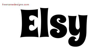 Groovy Name Tattoo Designs Elsy Free Lettering