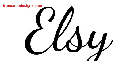 Lively Script Name Tattoo Designs Elsy Free Printout