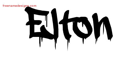 Graffiti Name Tattoo Designs Elton Free
