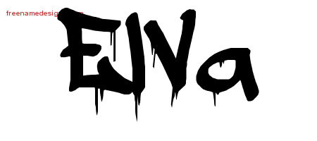 Graffiti Name Tattoo Designs Elva Free Lettering