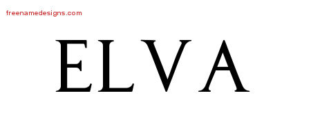 Regal Victorian Name Tattoo Designs Elva Graphic Download