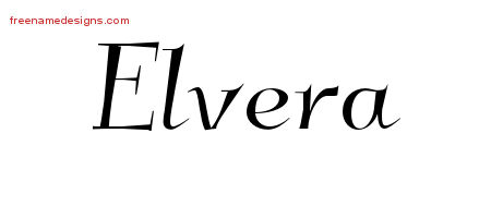 Elegant Name Tattoo Designs Elvera Free Graphic