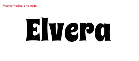 Groovy Name Tattoo Designs Elvera Free Lettering