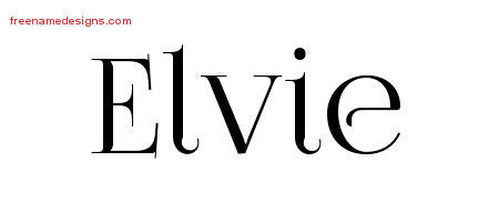 Vintage Name Tattoo Designs Elvie Free Download