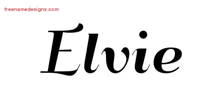 Art Deco Name Tattoo Designs Elvie Printable