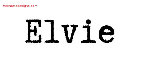 Typewriter Name Tattoo Designs Elvie Free Download