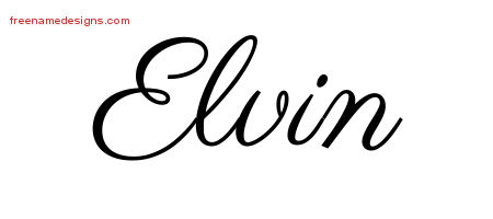 Classic Name Tattoo Designs Elvin Printable