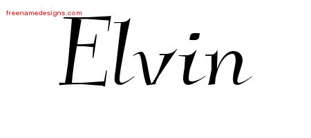 Elegant Name Tattoo Designs Elvin Download Free