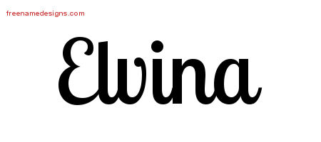 Handwritten Name Tattoo Designs Elvina Free Download
