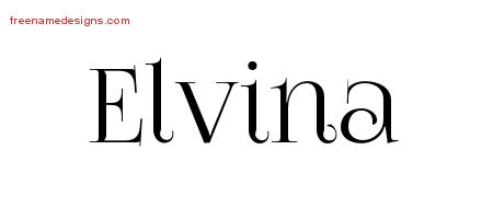 Vintage Name Tattoo Designs Elvina Free Download
